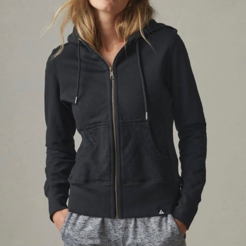 American Giant Black Classic Full Zip Hoodie Size XS